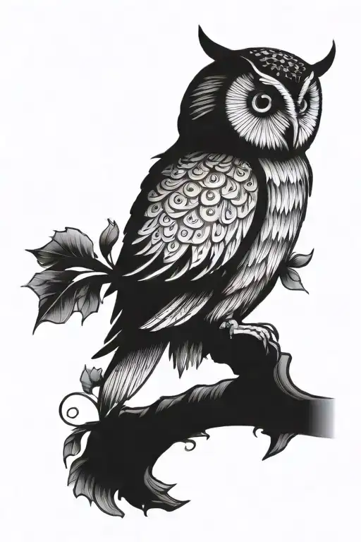 owl tattoo design idea