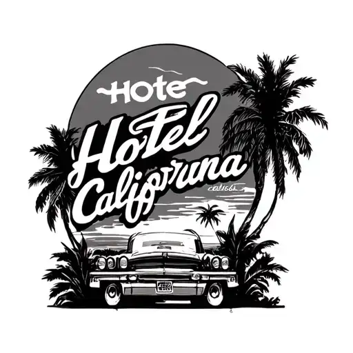 Hotel California tattoo design idea