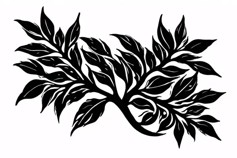 A stylized, repeating leaf pattern from the Bodhi tree subtly wrapping the arm, either alone or behind other elements tattoo design idea