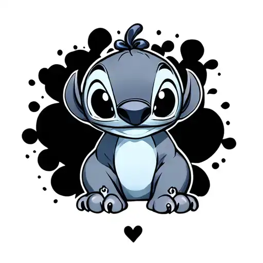 Disney stitch tattoo design idea
