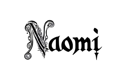 "Naomi" tattoo design idea