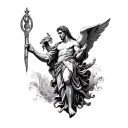 st micheal tattoo design idea