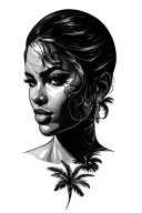 Miami Beach scene tattoo design idea