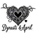 "Dynasti & April" name tattoo design hearts tattoo design idea