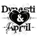 "Dynasti & April" name tattoo design hearts tattoo design idea