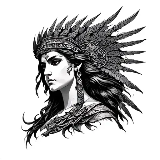 goddess hera in war mode A second tattoo design idea