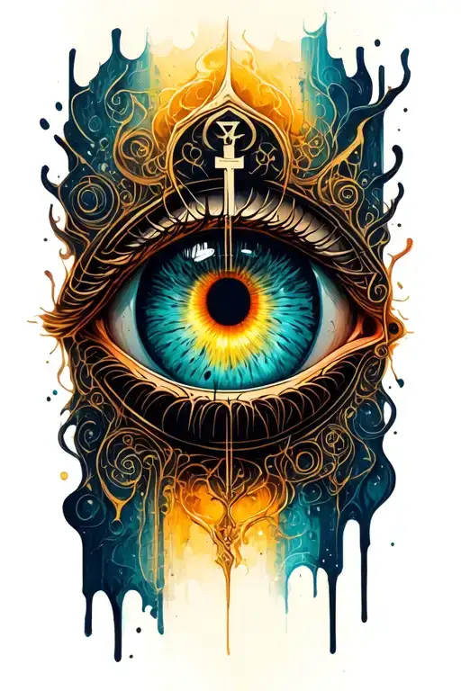 eye symbolizing key to soul eater tattoo design idea