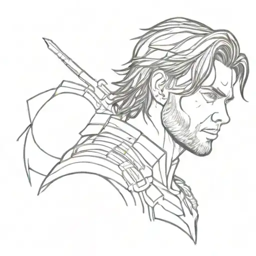 bucky barnes tattoo design idea