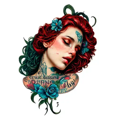 submissive whore tattoo design idea