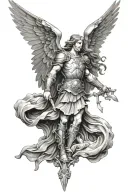 st micheal tattoo design idea