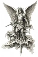 st micheal tattoo design idea