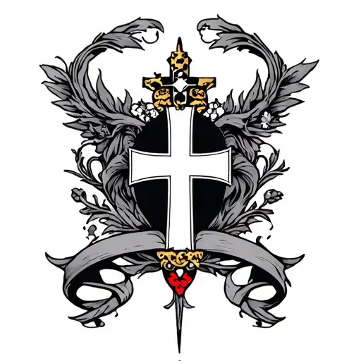 croatia tattoo with a cross tattoo design idea