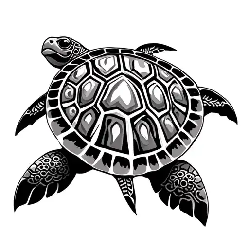 Polynesian tattoo turtle tattoo design idea