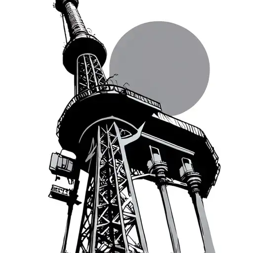 Radio Tower tattoo design idea