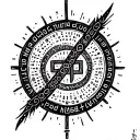 God first in morse code tattoo design idea