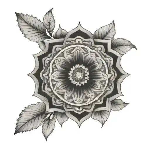 Elbow Mandala tattoo design idea