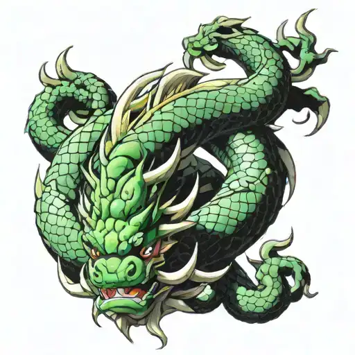 shenron forearm wrap tattoo design idea