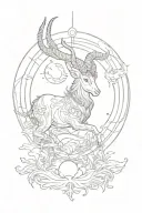 winter solstice capricorn tattoo design idea