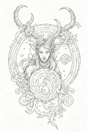 winter solstice capricorn tattoo design idea