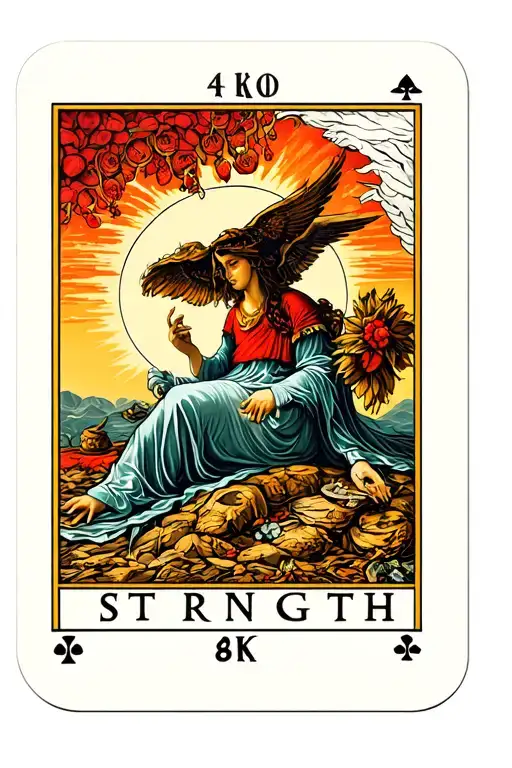 strength tarot card tattoo design idea