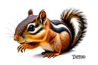 chipmunk squirrel tattoo design idea