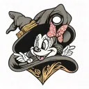 sorting hat with minnie mouse ears tattoo design idea