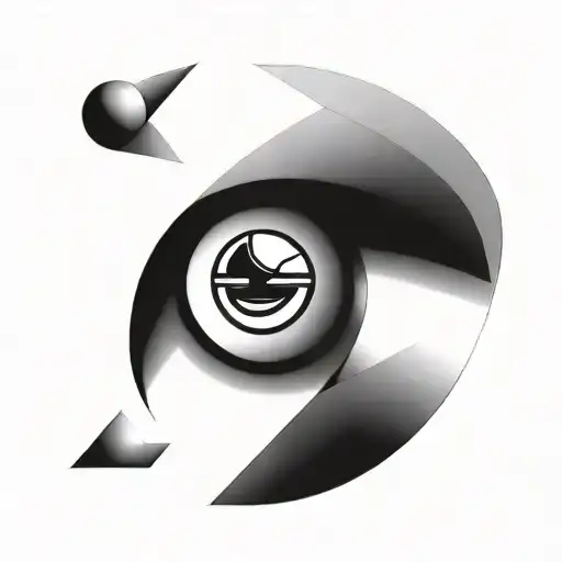 geometric design incorporating a smiley face but the eyes are x tattoo design idea