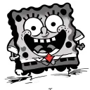 sword stitch sponge bob and patrick tattoo design idea