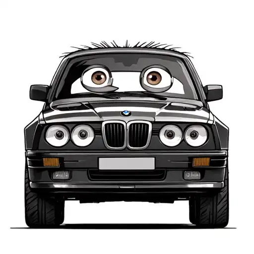 minions BMW car tattoo design idea