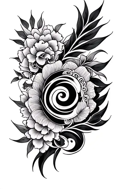 mix of tribal Filipino and Korean artwork tattoo design idea