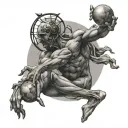 atlas holding the world  tattoo design idea