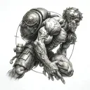 atlas holding the world  tattoo design idea