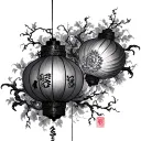 Chinese Lantern tattoo design idea