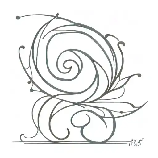 can't let go the past, make it simple like swirl tattoo design idea