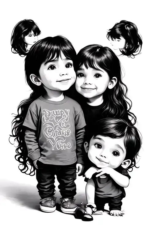 Grandkids tattoo design idea