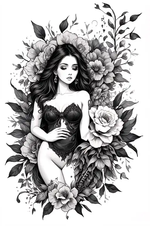 sexy and dainty tattoo for middle of the spine tattoo design idea