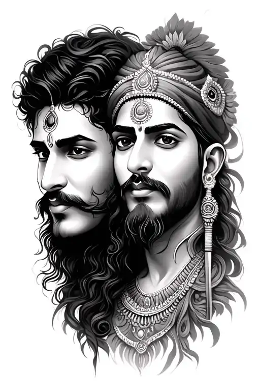 Deepak & Rudra Subs Combination tattoo design idea
