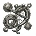 libra and scorpio tattoo design idea