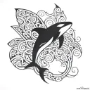 orca whale tattoo design idea