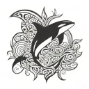 orca whale tattoo design idea
