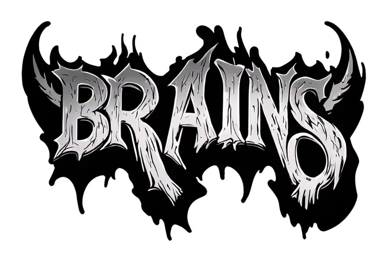 "BRAINS" CREATIVE tattoo design idea