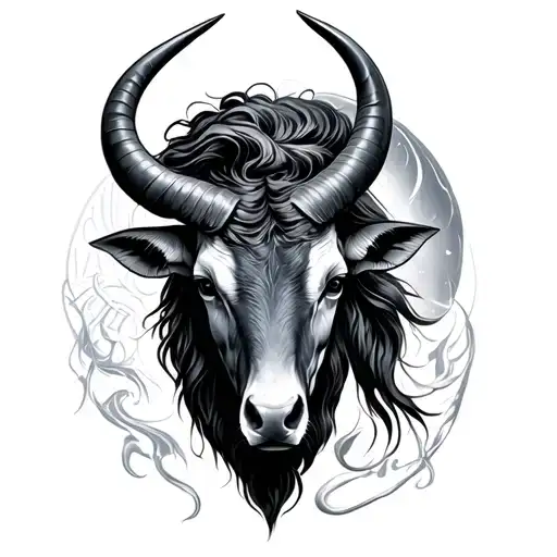 Aquarius And Taurus Combined tattoo design idea