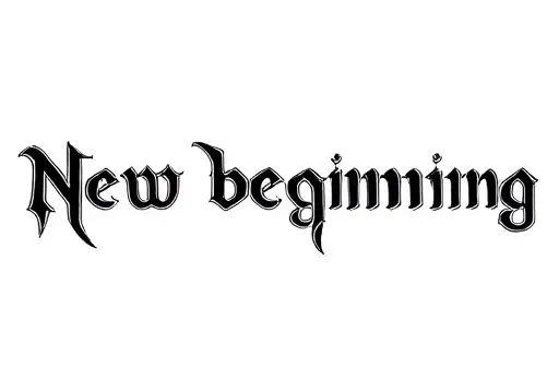 "New beginning" tattoo design idea