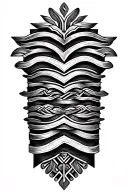  lines waves with existing Greek key arm band worked in  tattoo design idea