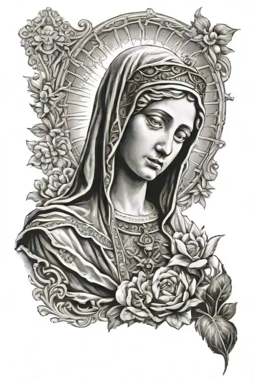 Our Lady of Nazareth tattoo design idea
