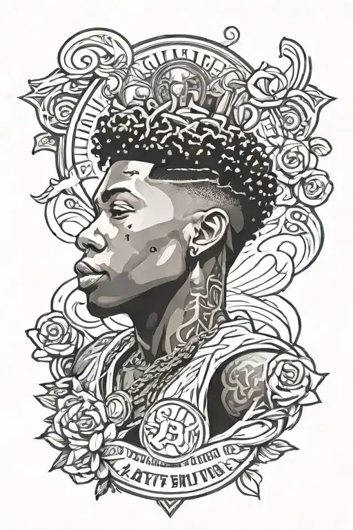 NBA YoungBoy tattoo that says I just wanted you to know I’ve been hurting and I haven’t been getting no better Y.B tattoo design idea