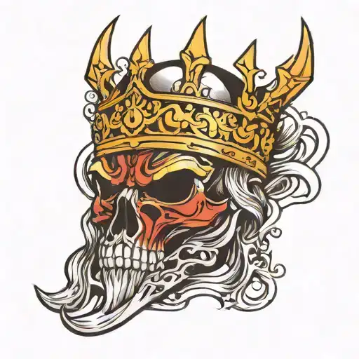 Make a cover up tattoo which can help me cover a dagger on my hand and there should be a warrior crown of movie 300 side tattoo design idea