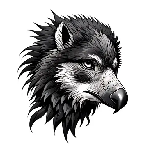 I want a tattoo that I can use to cover a very old tattoo that is beautiful and modern, such as an eagle, wolf, lion, or tattoo design idea