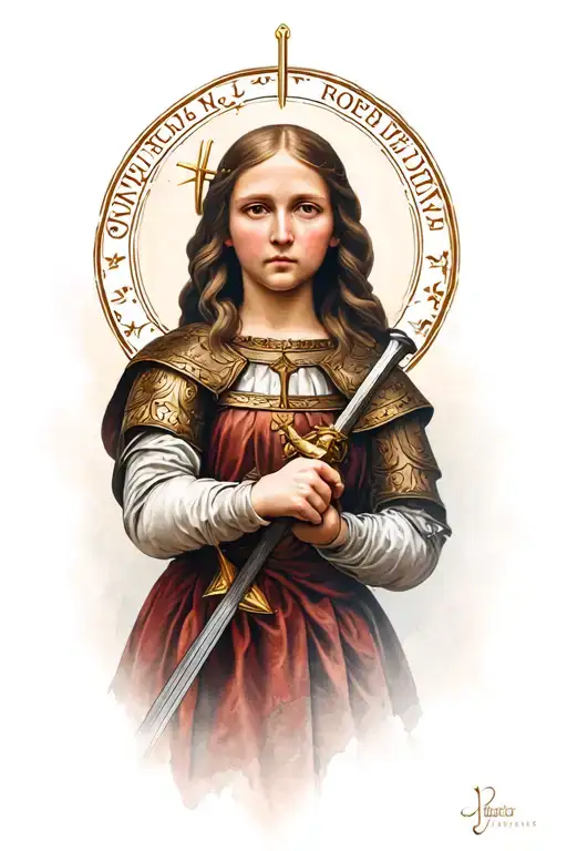 Saint Joan of Arc tattoo design idea