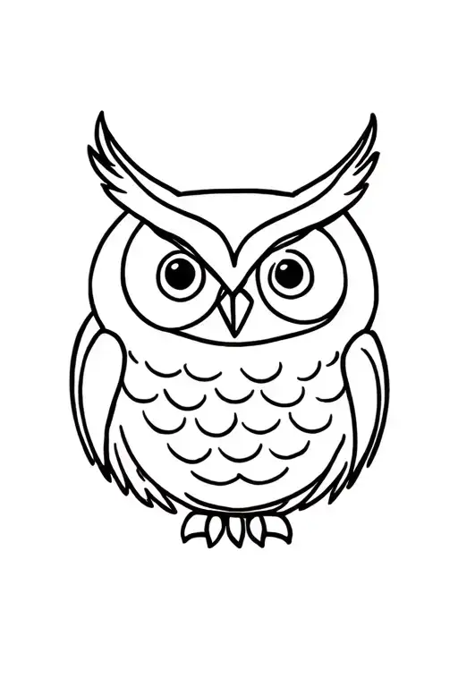 Owl tattoo design idea